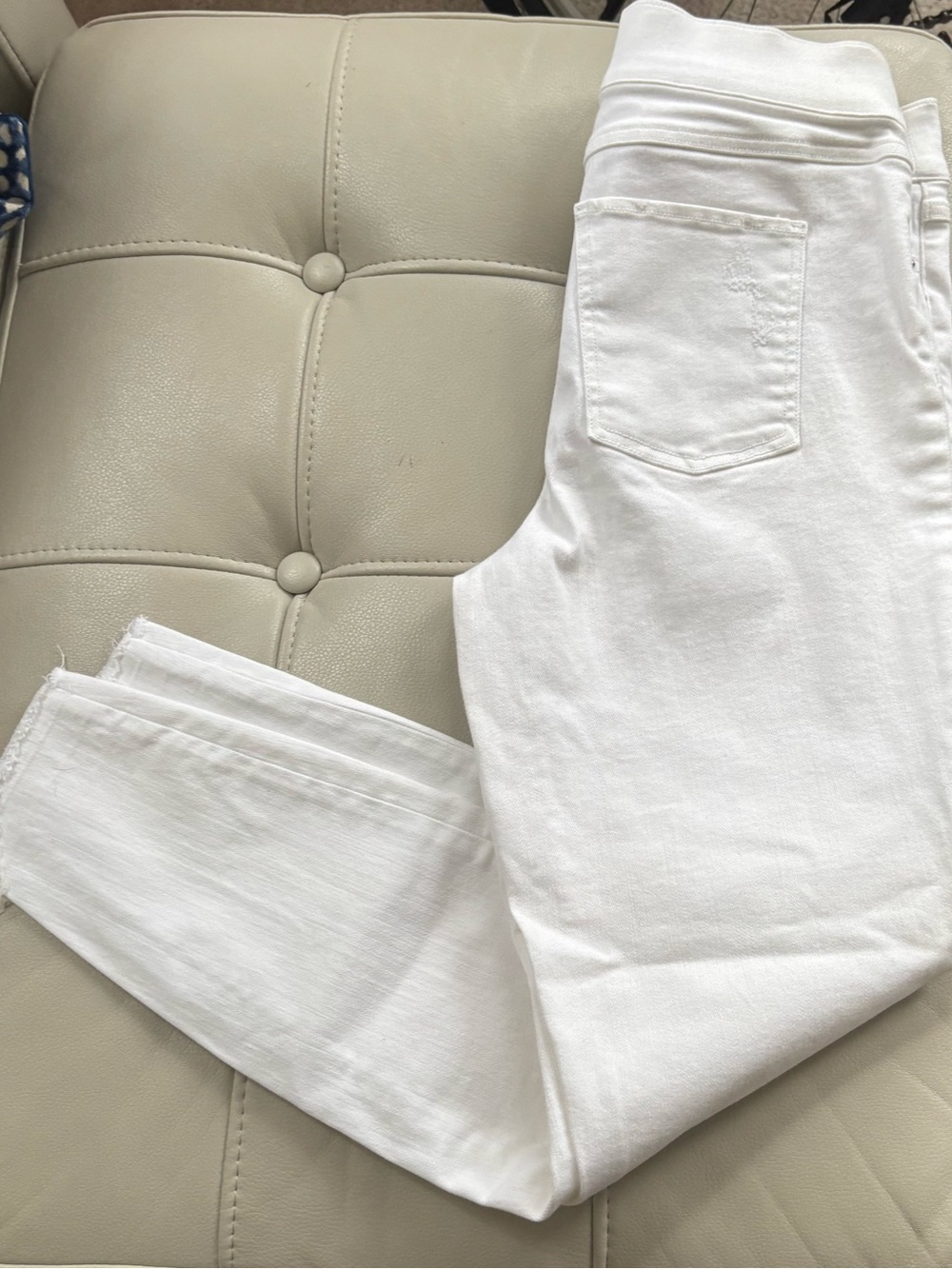 Spanx Crisp White Denim Jeans Leggings size M New